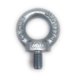 C15 – M10 Galvanised Eye Bolts – Load Capacity: 230 kg – Pack of 5 – [Choice of Sizes] Crane Eye Lashing Eye Bolt Eye Bolt Eye Bolt Ring Bolt Similar to DIN 580 (M10)