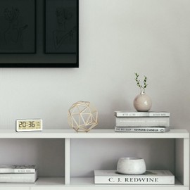 Mobility Lab Evoom EV313900 ORAS Digital Alarm Clock with Large Display, Snooze Function, Dual Alarm, Thermometer, Date, Humidity, White