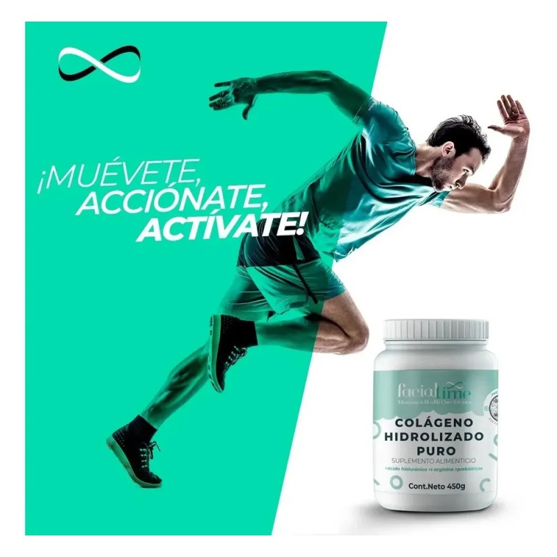 Kit 6 Colágeno Hidrolizado Puro + Ácido Hialurónico 450gr Cu