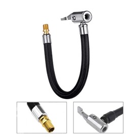 YFFSFDC Car Motorcycle Air Hose, Valve Extension Tube, Pump Extension Hose, 32 TPI/0.3 Inch, Compatible Parts, Motorcycle Accessory, Black, Hose Length 7.9 inches (200 mm)