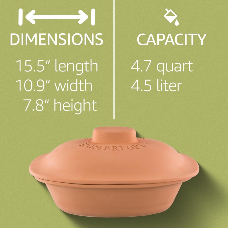 Romertopf Clay Roaster Trend | Non-Stick Dutch Oven | Healthy