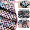 letsinstyle Mermaid Scales Fabric, 59 x 72 Inch Laser Illusion