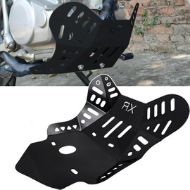 Fsdatongdazi Motorcycle Skid Plate Steel Engine Guard Crash Bars Frame Protector Compatible with Honda XR150 XR150L (Black)