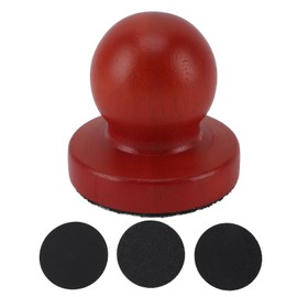 Dog Nail File Scratch Board Wooden Round Dog Scratch Pad with 3 Replaceable Sandpapers for Stress Free Nail Trimming