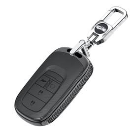 ontto 4 buttons PC Car Key fob Cover compatible with Honda Civic Accord Sport SI EX EX-L Touring CR-V XR-V 2022 2023 2024 Smart Key case Shell keyring Key holder keychian accessories Black A