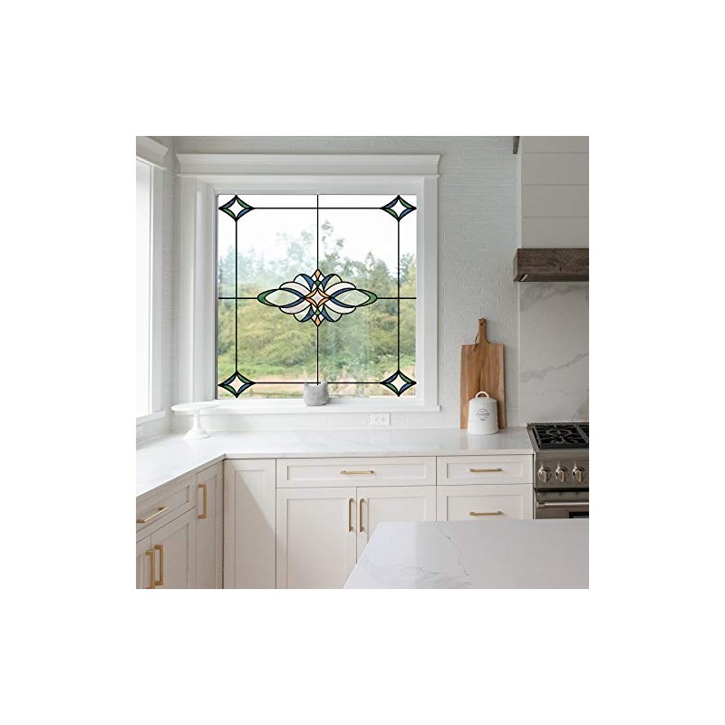 InHome NH2424: Blue Meridan Stained Glass Decal 17. 35 x