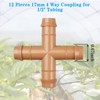 Jayee Drip Irrigation Fittings Kit for 1/2" Tubing, 18 Pieces