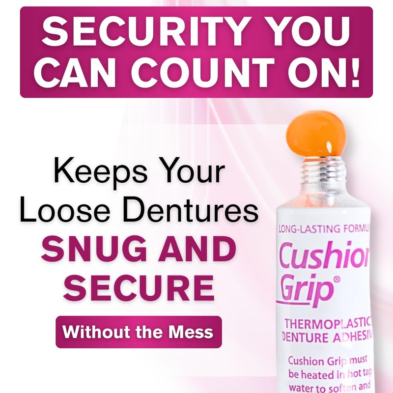 Cushion Grip Thermoplastic Denture Adhesive 1 oz (5-Pack) – Refits
