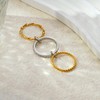 Women's Stackable Ring Gold Plated Ring Set, a Unique Cable