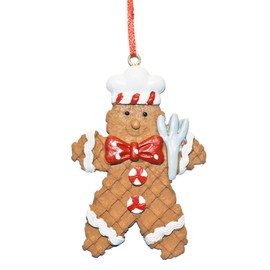 Christmas Tree Decorations Gingerbread Polyresin Hanging Ornament (Gingerbread Man 6014)