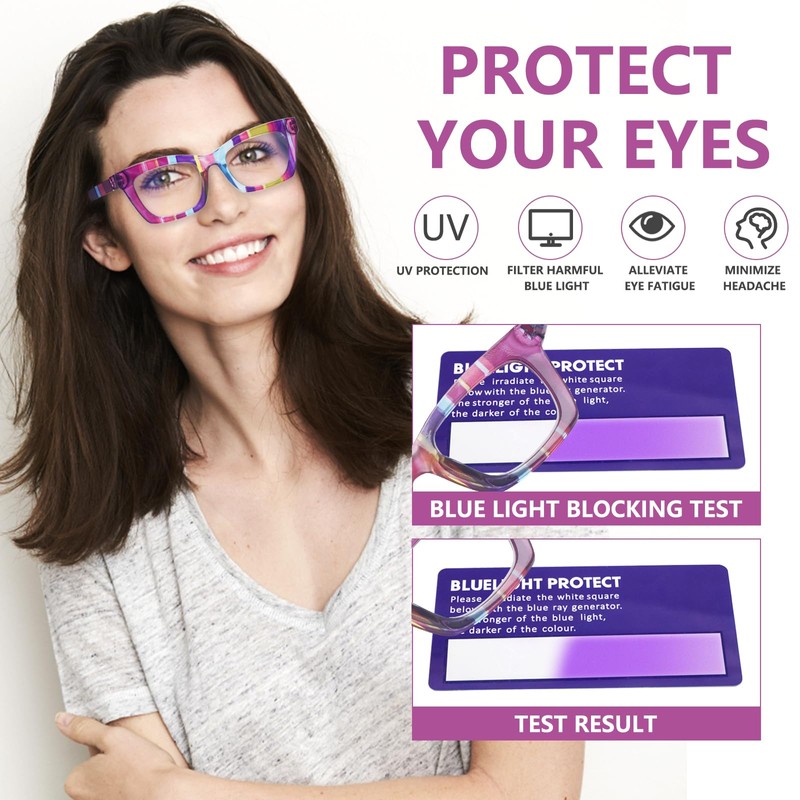 SIGVAN 6 Pack Oprah Style Reading Glasses Blue Light Blocking