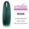 WUDAS Green Braiding Hair 20 Inch Long Pre Stretched Hair