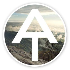 Squiddy Appalachian Trail Sign at Scenic - Vinyl Sticker (8" Wide)