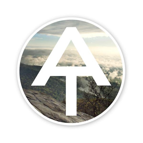 Squiddy Appalachian Trail Sign at Scenic - Vinyl Sticker (8"