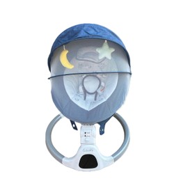 Bliss Gifts & Homewares Electric Baby Swing Seat I Portable Infant Swing with App & Bluetooth, Lullabies, 5 Point Harness, 5 Way Speeds and Remote Control I for Baby Boy Girl Infants Toddler (Blue)