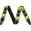 Fender® Neon Monogram Strap Nylon Guitar Strap 5 cm Green/Yellow