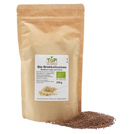 Topfruits Broccoli Seeds Organic 500 g (Rave Variety from Italy) for Breeding Broccoli Sprouts with High Sulforaphane Content