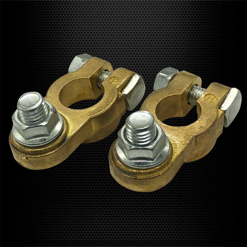 Ampper Brass Battery Terminal Connectors, Top Post Battery Terminals Connector