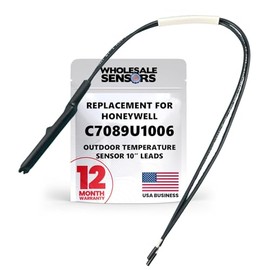 Honeywell C7089U1006 Replacement Outdoor Temperature Sensor 10" Leads by Wholesale Sensors 12 Month Warranty