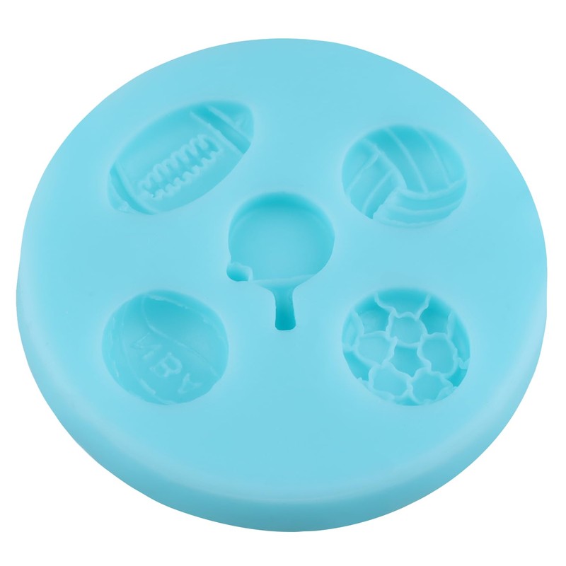 Sports Balls Fondant Molds Volleyball Basketball Silicone Mold