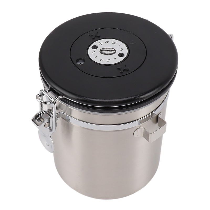 1.5L Coffee Canister Coffee Container with Scoop Date Tracker Stainless