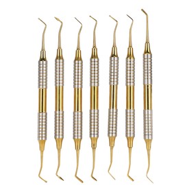 7pcs Dental Composite Resin Filling Spatula Stainless Steel Dental Instrument Tool