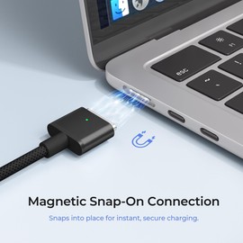 Basesailor for MacBook Air M4 USB C to Magnetic 3 Cable 6.6FT/2M,140W Magnetic Safe 3 Fast Charging Cord for MacBook Air (13" 15" M4 2025,M3 2024,M2 2022 2023),Pro (16" 14" M4 Pro Max 2024),Mag