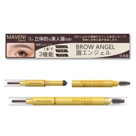 [Popular] MAVENI Eyebrow No Falling Eyebrow Pencil, Powder & Pencil & Eyebrow, Powder in Pencil, Waterproof, Fashion Brow, Waterproof Type, Eyebrow Pen, Men's, Unisex, BROW ANGEL Eyebrow Angel MVN-BA01(BA-09 Mild Woody, Pack of 1)