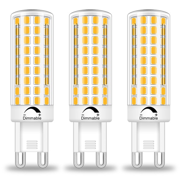 BROLSKUN Dimmable G9 LED Bulb 3000K Warm White,T4 G9 8W