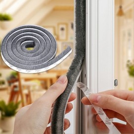 Mohair Draft Stopper Weatherstripping for Doors & Windows Sash 7mmx8mm 2m 4ea