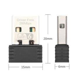 Adaptador inalámbrico 6 x WiFi 6 AX286 802.11Ax 2.4GHz driver última intervensión tarjeta de red USB para Win7/10/11 computadora mini receptor WiFi