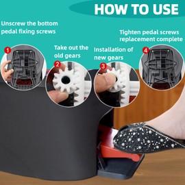 4Pcs Spin Mop Replacement Parts, Easy Mop Pedal Broom Spin Replacement, Spin Bucket Mop Clutch Bearing Gear Sprockets Repair Replacement for O-Cedar, Vileda and More Rotation Mop