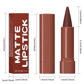 3Pcs Nude Lipstick Lip Liner Matte Sets,Light to Dark High Pigmented Velvet Lipstick Lipliner for Daily Makeup,for Women Long Lasting Waterproof 24 Hours Lip Stick Lip Stain Makeup Gift Sets