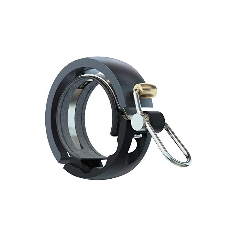 Knog Oi Luxe Bicycle Bell, Black/Grey, Diameter S, 22.2 mm