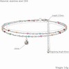 Dorriss beaded anklet for women Beads ankle bracelet Colorful stainless