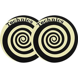 slipmat-Factory Technics Spirale Gelb Glow Slipmat, 2 Stück