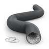 iPower 4 Inch 8FT Long Non-Insulated Flex Air Aluminum Ducting,
