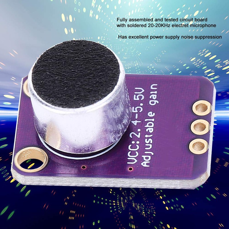 Electret Microphone Amplifier Module GY-MAX4466 Breakout Sensor Adjustable Gain CMA-4544PF-W