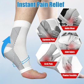 HUSHRICH Ankle Brace Stabilize Joints, Ankle Support Compression Sleeves, Knitted Ankles Support Brace for Men Women Jogging Running Gymnast Fitness