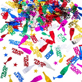 New Year 2025 Confetti for Table, Glitter Multicolor New Year Table Scatter Confetti Sprinkling 2025 New Year Confetti New Year Eve Party Decoration for Party Supplies Photography Props