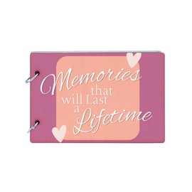 Wooden Cover Memory Album: Handcrafted Ring Binder Scrapbook for Stylish and Decorative Lifetime Memories (scrap-ha23-lifetimerg)