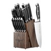 Emojoy Knife Set, 18-Piece Kitchen Knife Set with Block Wooden,