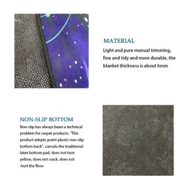 Rafaelle Blue Purple Galaxy Starry Sky Area Rug Universe Space Rugs for Girls Boys Bedroom Living Room Pads Non-Slip Playroom Floor Mat (Galaxy-5, 39.4" x 62.9")