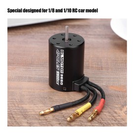 3900KV Brushless Motor 1/8 1/10 RC Car RC Brushless Sensorless Motor Upgrade Parts ((3650 3900KV Brush)