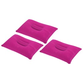 PATIKIL Inflatable Pillow, 3 Pack Ultralight Camping Travel Pillow Desk Rest Neck Support for Hiking Backpacking Office, Pink