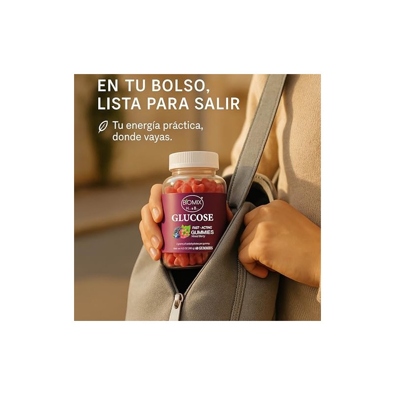 Gomitas De Glucosa De Acción Rápida 100% Veganas Libres de