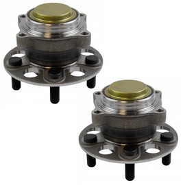 TRQ 2 Piece Rear Wheel Bearing & Hub Assembly Set with ABS Sensor Compatible with 2017-2022 Honda Ridgeline