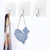DGYB 20 Pcs Clear Adhesive Hooks for Hanging 22lb Self