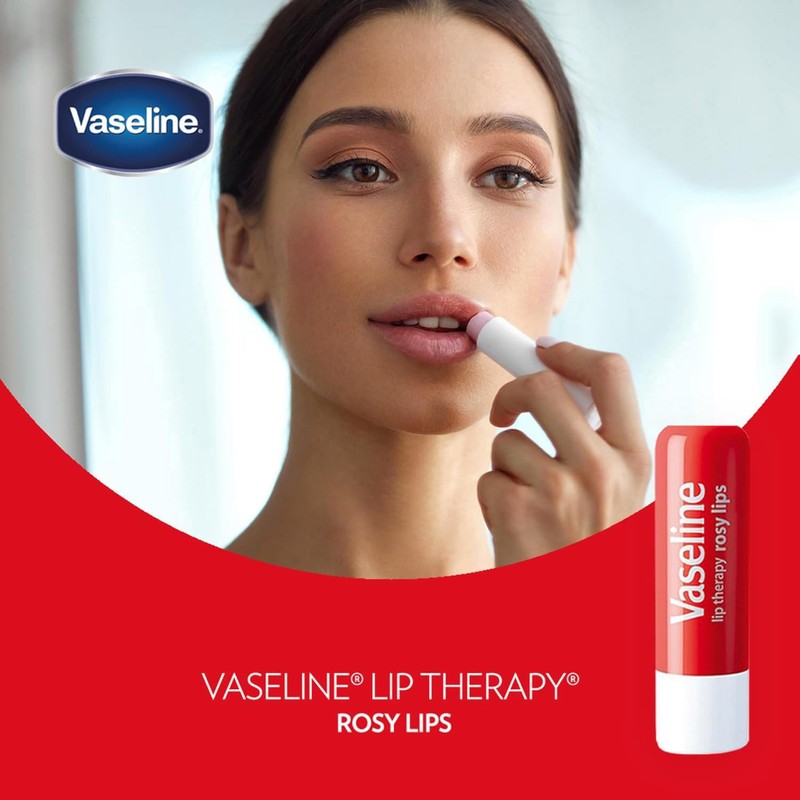 Vaseline Lip Therapy Variety 4-Pack – Rosy Lips + Cocoa