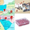 80 PCS Red Wooden Push Pins World Map Thumb Tacks
